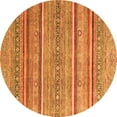 thumbnail image 1 of Ahgly Company Indoor Round Oriental Orange Modern Area Rugs, 8' Round, 1 of 4