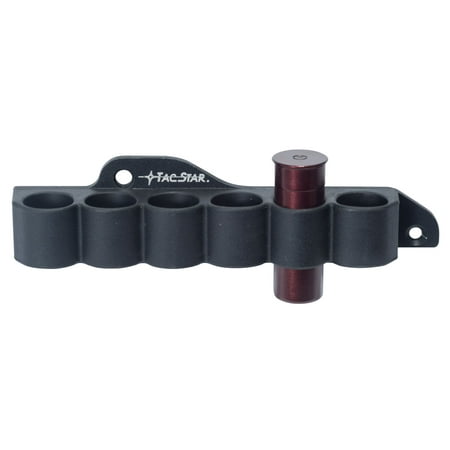 Mossberg 12 Gauge - TACSTAR SLIMLINE SIDESADDLE SHOTSHELL CARRIER 6 SHOT 12 GAUGE MOSSBERG 500/590 BLACK ALUMINUM/RUBBER