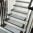 thumbnail image 1 of SussexHome Sisal Design 9" X 28" Stair Treads - 70 % Cotton Anti-Slip Carpet Strips for Indoor Stairs-Easy to Install Stair Treads with Double Adhesive Tape-Safe, Extra-Grip, 4-Pack-Gray, 1 of 9