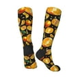 thumbnail image 4 of Bingfone Compression Socks For Women And Men Long Socks For Running Athletic Cycling Nurse-Tangerine, 4 of 9