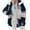 25#Navy, variant on Sherpa Lined Jacket Women Casual Plus Size Fuzzy Fleece Jackets Zip Up Oversized Long Sleeve Warm Winter Coats With Hood Blue XL