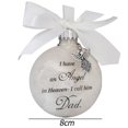 thumbnail image 3 of Colgante de ala de ángel conmemorativa de Navidad en el cielo mamá papá bola decoración (papá) Ehuebsd libre de BPA, 3 of 6