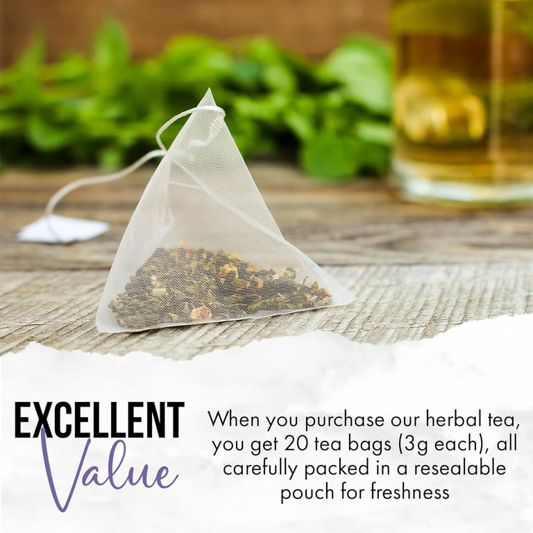 Fusion Select Mullein Leaf Tea Bags, Herbal Infusion for