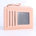 thumbnail image 2 of Bolsa Minicartera con múltiples ranuras para mujer, tarjetero sólido de PU para mujer, 5 uds. (rosa), 2 of 5