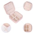 thumbnail image 3 of Unique Bargains Travel Jewelry Box Portable PU Leather Jewelry Case Birthday Gifts Pink, 3 of 8