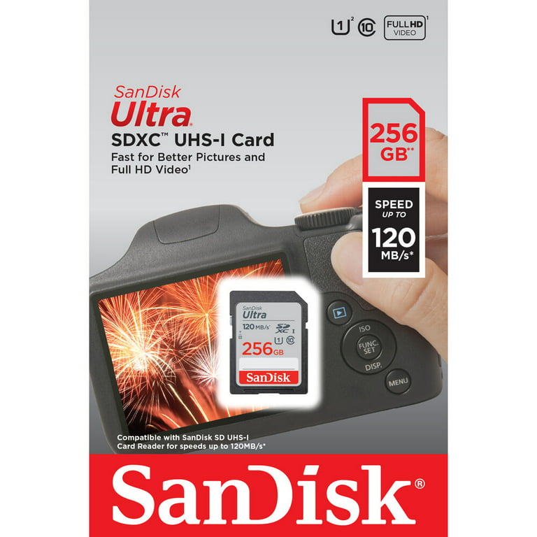 Sandisk Ultra Flash Memory Card, 256 GB - microSDXC UHS-I