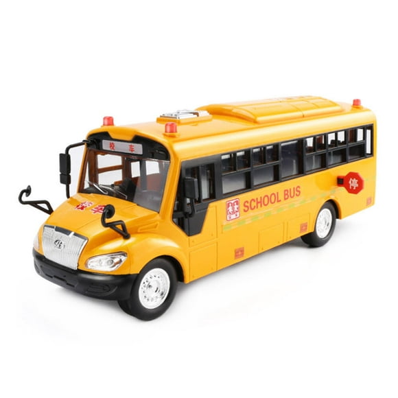 Jouet Éducatif d'Apprentissage Précoce Autobus Scolaire Jouets avec Son et Lumière en Goutte Simulation Inertie Modèle d'Autobus Scolaire Jouets