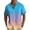 04#Light Blue, variant on Men's Fashion Shirts Gradient Color Hawaiian Shirt Buttons Up Summer Beach Dress Shirts