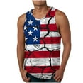 thumbnail image 4 of cllios 4th of July Shirts for Mens American Flag Tank Top Distressed Red White and Blue Graphic Tees Gym Workout Sleeveless Beach Shirt, 4 of 7
