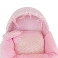 thumbnail image 3 of oshhnii Cat Bed Semi Enclosed Pet Cat Nest Kitty Warm Cozy Non Slip Bottom Puppy Potable Pink L, 3 of 9