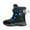 Grey, variant on Otqutp Kids Chunky Warm Snow Boots Boys Girls Winter Waterproof Non Slip Fleece Lined Outdoor Walking Shoes Hiking Footwear