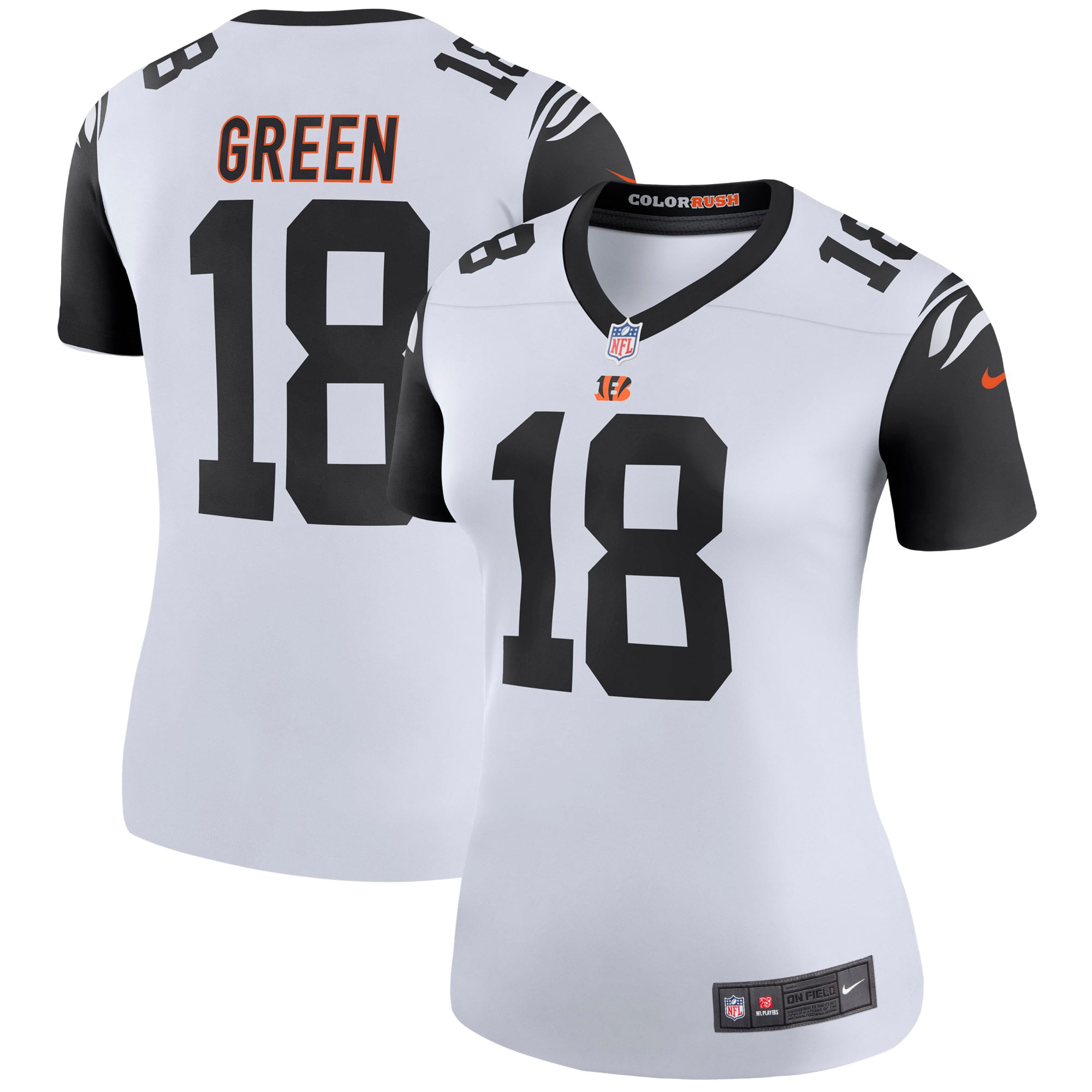 bengals white color rush jersey