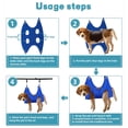 thumbnail image 6 of Oneisall Dog Grooming Hammock Harness for Pet Nail Trimming, Breathable Pet Grooming Sling Restraint Bag, Dog Grooming Hammock Helper - Blue M, 6 of 6