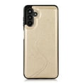 thumbnail image 4 of Feishell Back Case for Samsung Galaxy A54 5G,Embossed Pattern PU Leather Wallet Phone Case with ID Credit Card Slots Shockproof Magnetic Buckle Back Flip Holder Protective Cover,Gold, 4 of 9