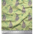 thumbnail image 1 of Soimoi Yellow Cotton Poplin Fabric Leaf & Paisley Print Sewing Fabric Yard 56 Inch Wide, 1 of 2