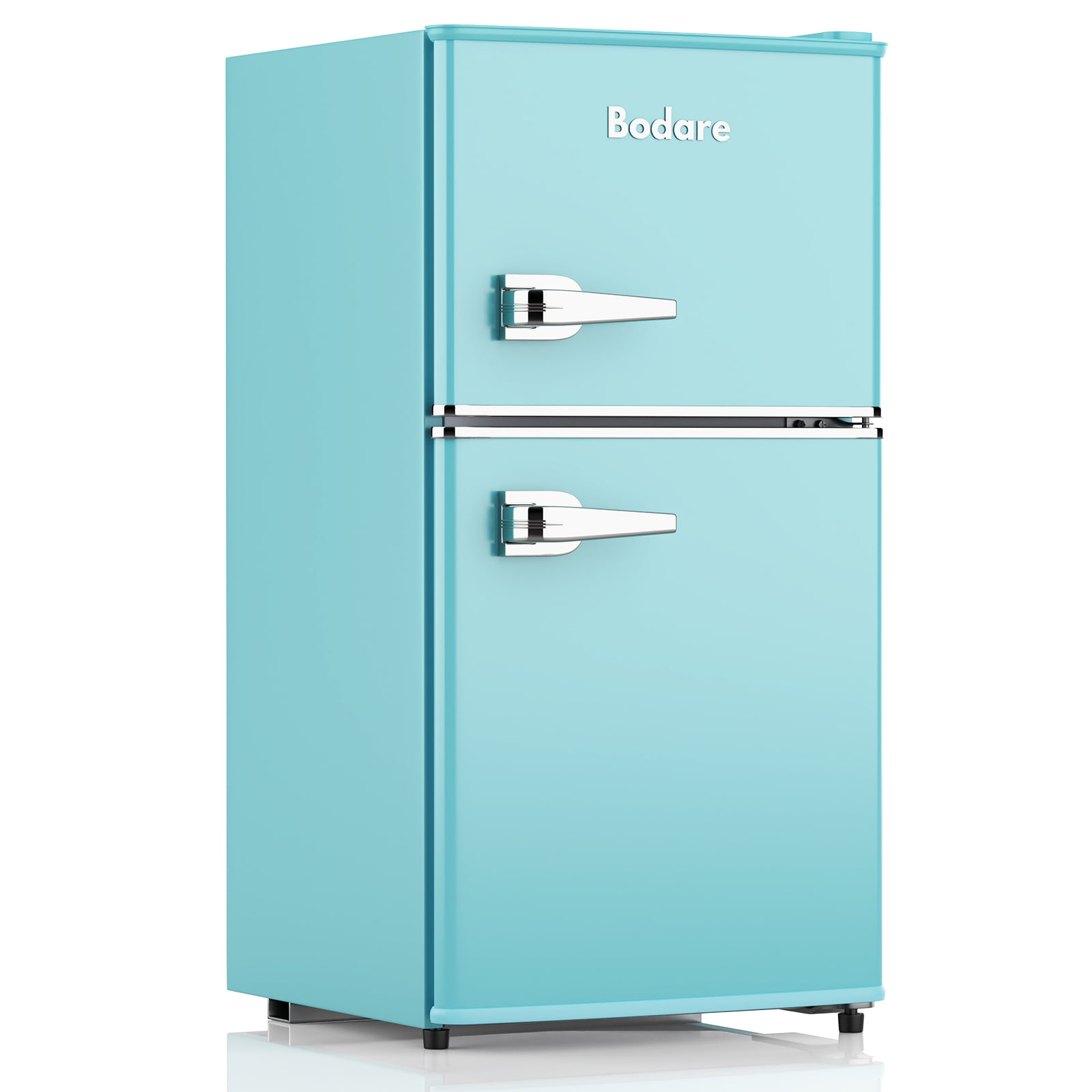 Bodare Retro Mini Fridge with Freezer 3.2 Cu.Ft Mini Refrigerator with