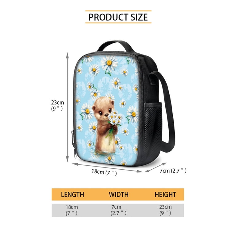 ZUXONGSY Otter Daisy Flower Print Backpack for Girls Boys