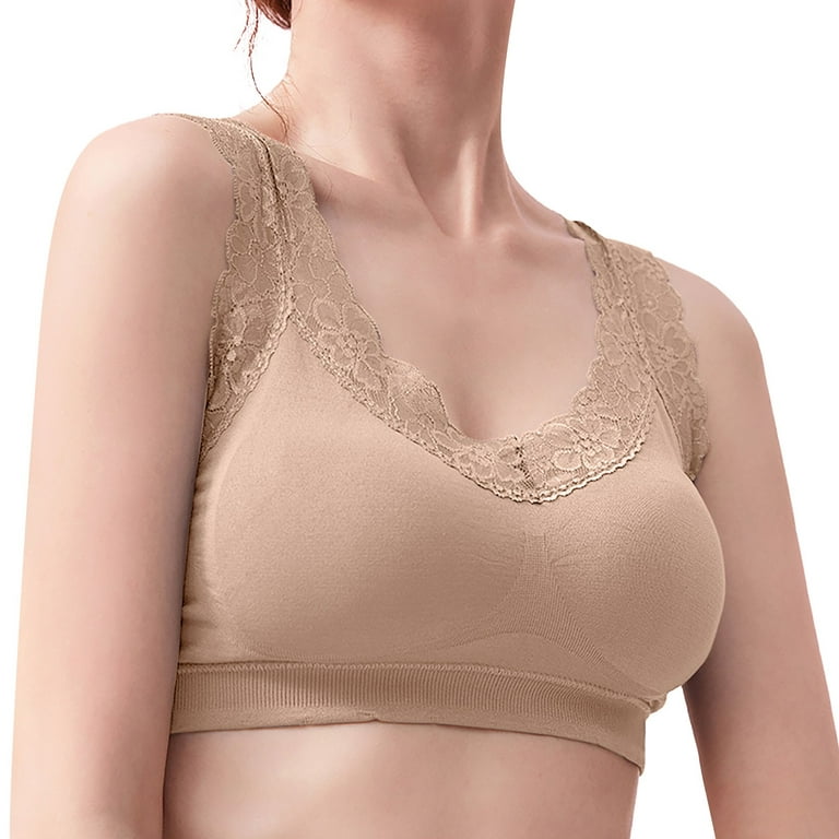 Durtebeua Bras For Women Underwire Support Yoga Bra with Removable Cups