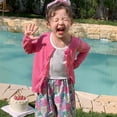 thumbnail image 4 of Lovzfmll Toddlers Kids Girls Lace Sleeve Cardigan, Frill Detail Sun Protection, Ribbed Warm Summer Wear for 12 Months - 8 Years, 4 of 8