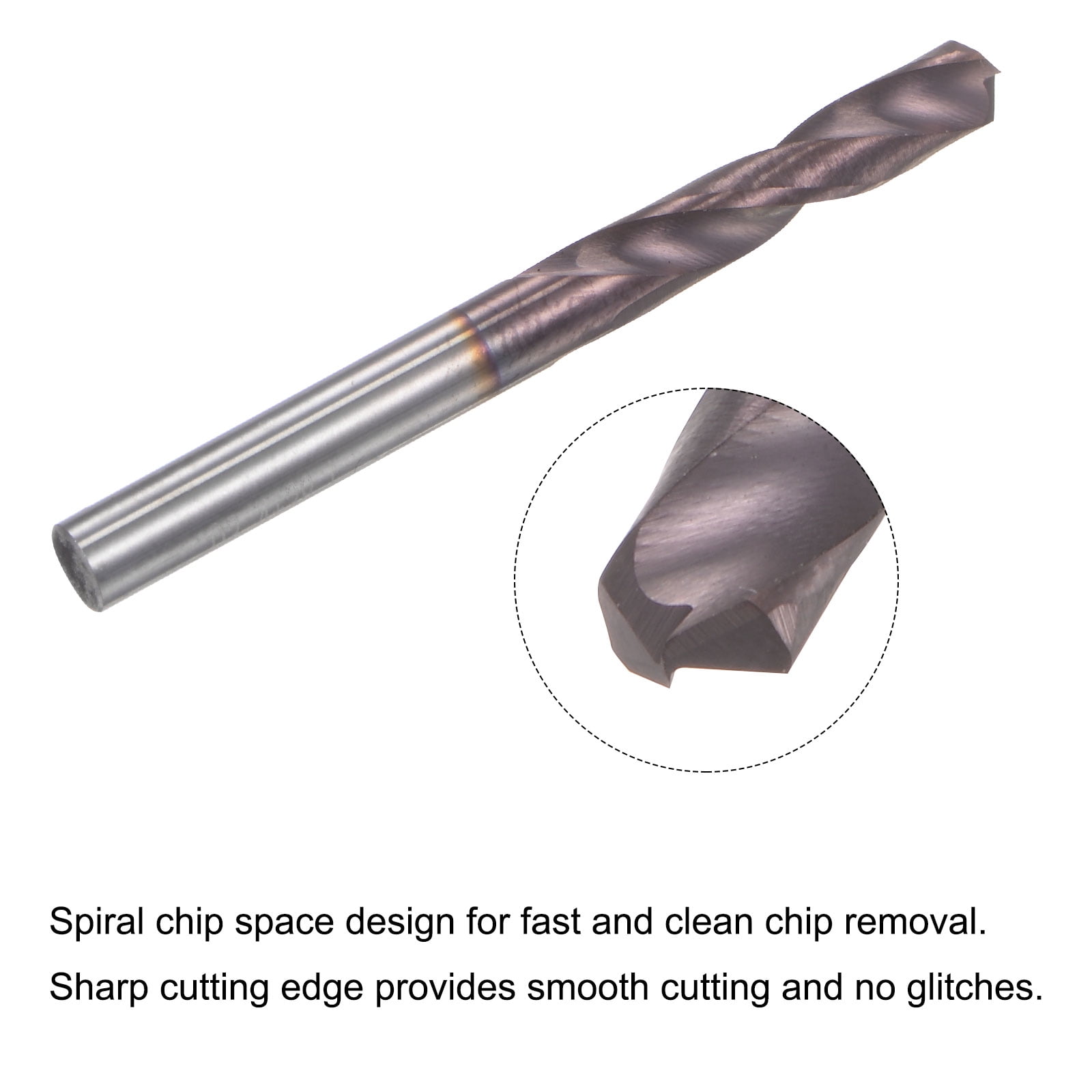 Unique Bargains Carbide Twist Drill Bits 3.4mm DIN K45 Tungsten AlTiSin Coated Jobber