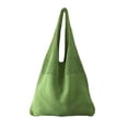 thumbnail image 4 of Bolsa de hombro de tejido hueco Likrtyny Verde Para mujer de playa verano, 4 of 7