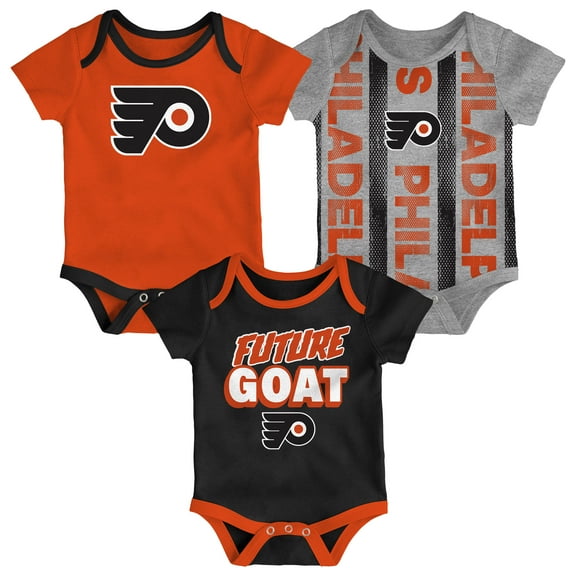 Newborn Philadelphia Flyers Loyal Buddies Three-Pack Bodysuit Set