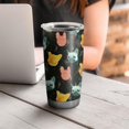 thumbnail image 4 of 20 Oz Music Bulldog Coffee Tumbler Double Wall Insulated Stainless Steel Water Bottle | Metal Reusable Thermoses Flask with Cup Cap | Leak & Sweat Proof with Anti-Dust Lid, 4 of 7