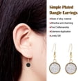 thumbnail image 2 of Sonducket 1 par de pendientes colgantes chapados en Drusy, colgantes redondos, accesorios de joyería multicolor, regalos femeninos, decoraciones para Ropa, zapatos y accesorios Miscelánea Blanco Sonducket  AP009627-02B, 2 of 6