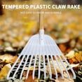 thumbnail image 4 of Heavy-Duty Plastic Garden Rake with Thickened Rubber Tines for Efficient Leaf Collection and Debris Clearing, Ideal for Lawn Maintenance and Seasonal Yard Work NAJKZA | Red, 4 of 6