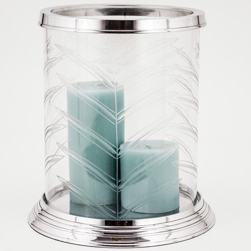 Fashion N You by Horizon Interseas Hampton Fern Cut Glass Hurricane