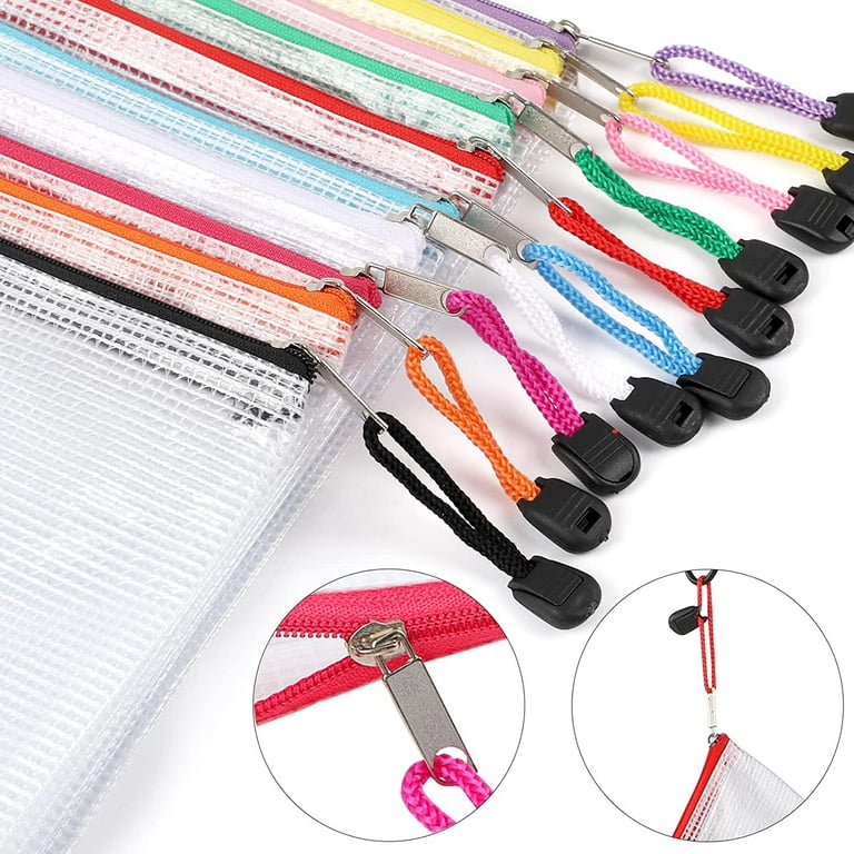  EOOUT 30pcs Mesh Zipper Pouch, Waterproof Zipper Bags, 8  Sizes, 8 Colors, Multipurpose for Travel, School Supplies, Office  Appliances and Home Organization : Office Products