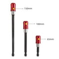 thumbnail image 3 of S SERENABLE 1/4" Hex Shank Bar Socket Screwdriver Bit Holder, Extension Chuck Adapter Set 100mm Red, 3 of 5