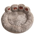 thumbnail image 5 of Opvise Pet Nest Paw-Shaped Pet Bed Warm Comfortable Anti-Slip Fluffy Plush Cat Dog Sleeping Nest Pet Supplies Dark Gray, 5 of 8