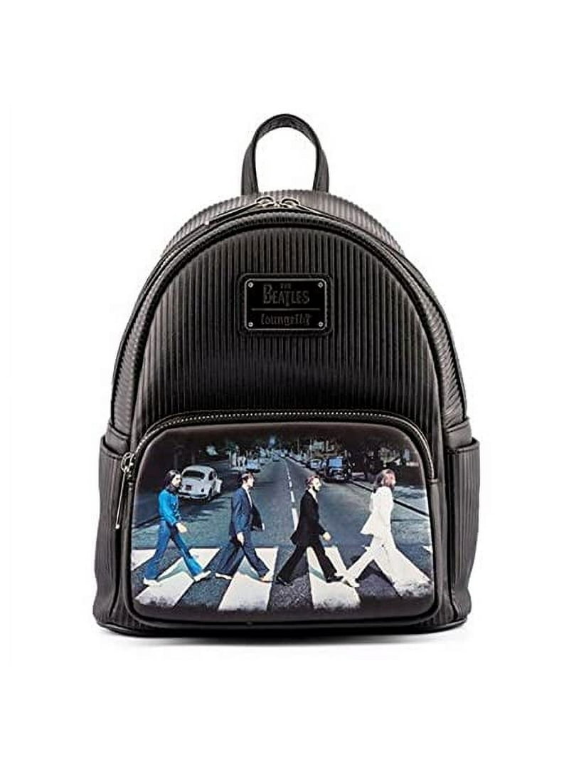 Loungefly Black Beatles Abbey Road Mini Backpack with Matching Wallet LOUNGEFLY THE BEATLES ABBEY ROAD MINI BACKPACK – Collectors  main image 3