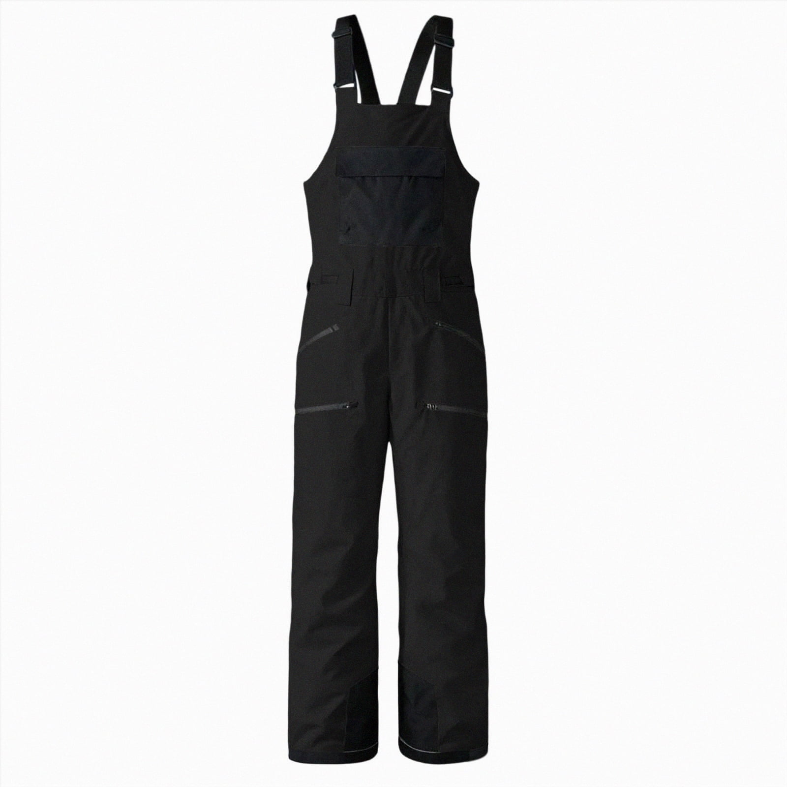 HCNTES Kids Waterproof Snow Bib Overalls Toddler Adjustable Strap Design Comfortable Winter Ski Wear(A01-Black,8-9 Years)