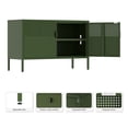 thumbnail image 3 of Metal Storage Cabinet,2 Door TV Stand, Metal Mesh Accent Cabinet,Magnetic Door Closure,Low Storage Cabinets with Doors and Shelf for Home,Office,Living Room, 3 of 7