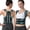 Black, variant on Posture Corrector for Women & Men, Adjustable Back Brace Shoulder Straightener with Full Back Support for Upper & Lower Back Pain, Spine Alignment, Hunchback, Scoliosis Relief (Large, Beige)