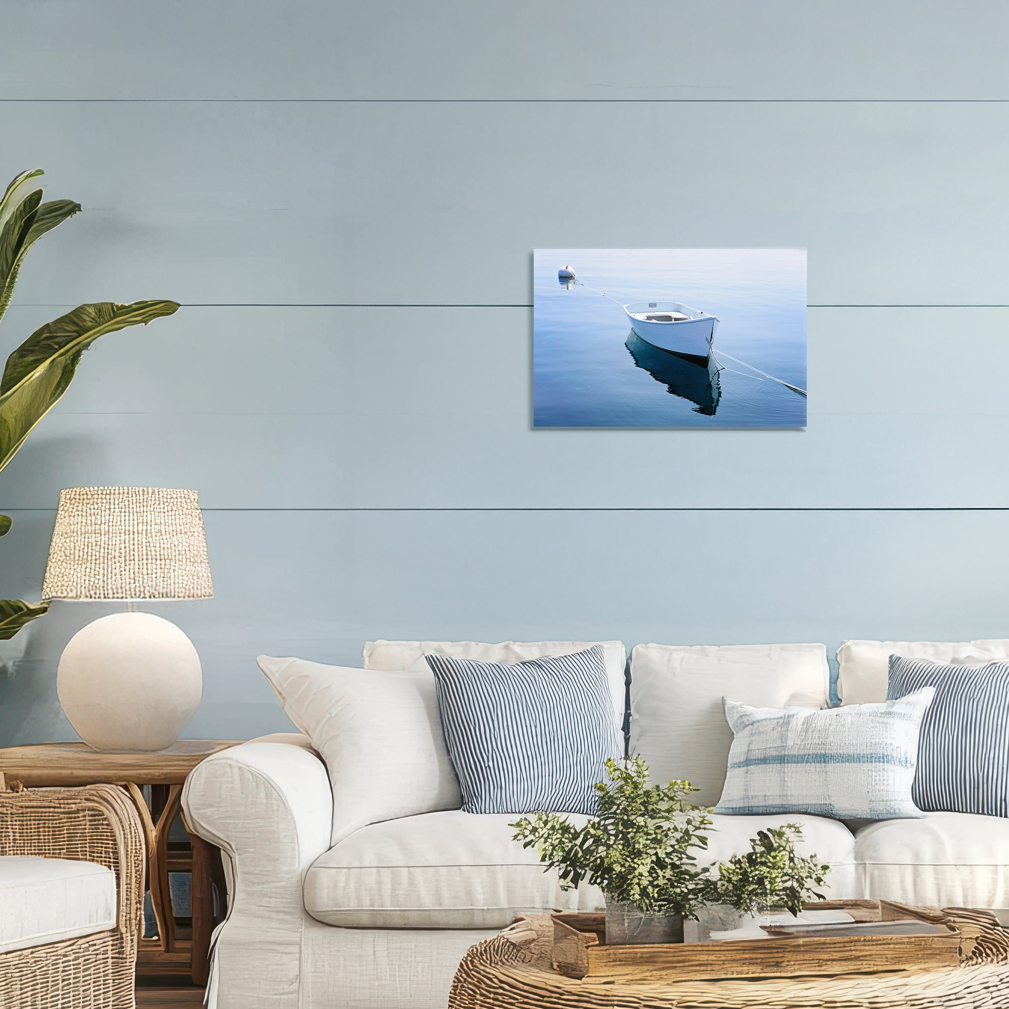 Stupell Industries Boat Tied to Dock Canvas Wall Art, design by JLM Photographs