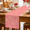 thumbnail image 5 of Ocean Conch Shell Table Runner 72 Inches, Coastal Seahorse Coral Bows Retro Pink Bed Runner Dresser Scarves Tabletop for Indoor Outdoor Parties/Ceremony/Banquet, 14" x 72", 5 of 9