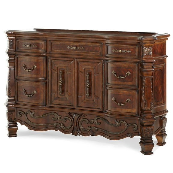 Windsor Court Traditional Wood Dresser - Vintage Fruitwood