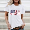 thumbnail image 6 of ibiyuan 250th Anniversary Usa Shirt Womens T Shirts Casual Crew Neck 250 Year American Anniversary Flag Short Sleeve Independence Day Funny Shirts Cute Tops for Women, 6 of 7