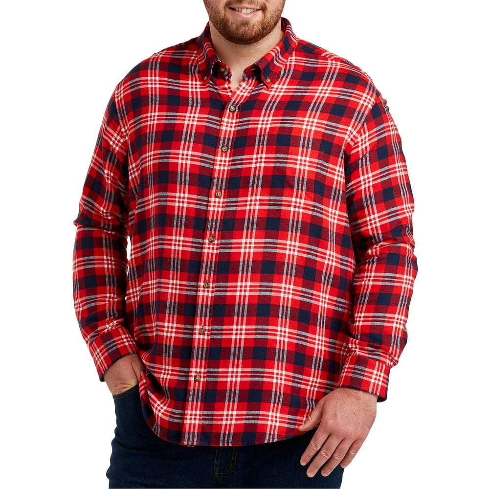 Canyon Ridge Canyon Ridge Flannel Long Sleeve Woven Shirt Walmart