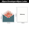 thumbnail image 2 of Juego de papelería y sobres, diseño de flores, 40 papeles de papelería y 20 sobres para escribir cartas, regalo de cumpleaños, 2 of 5