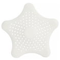 thumbnail image 1 of Cateissary Colector de pelo estrella de cinco puntas colador de fregadero de cocina antibloqueo cubierta de drenaje de bañera filtro de baño Juegos de accesorios de baño Blanco, 1 of 5