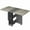 Carlo gray flap + iron gray cabinet, variant on Historyli 2-Layer Storage Shelf Folding Dining Table,Drop Leaf Dining Table with 6 Wheels,Space Saving Dining Table for Small Spaces (50.1" D x 31.4" W x 29.5" H),Carlo gray flap + iron gray cabinet