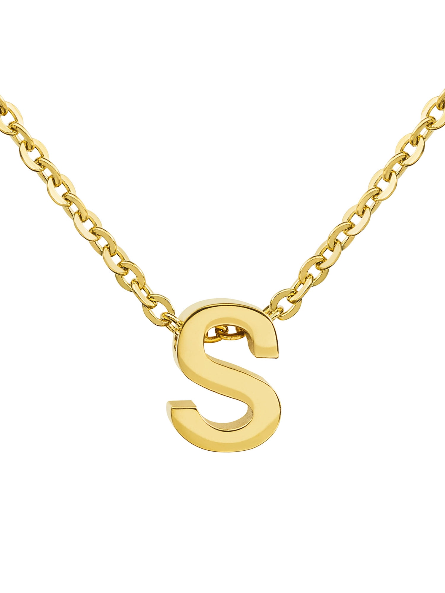 s initial gold necklace