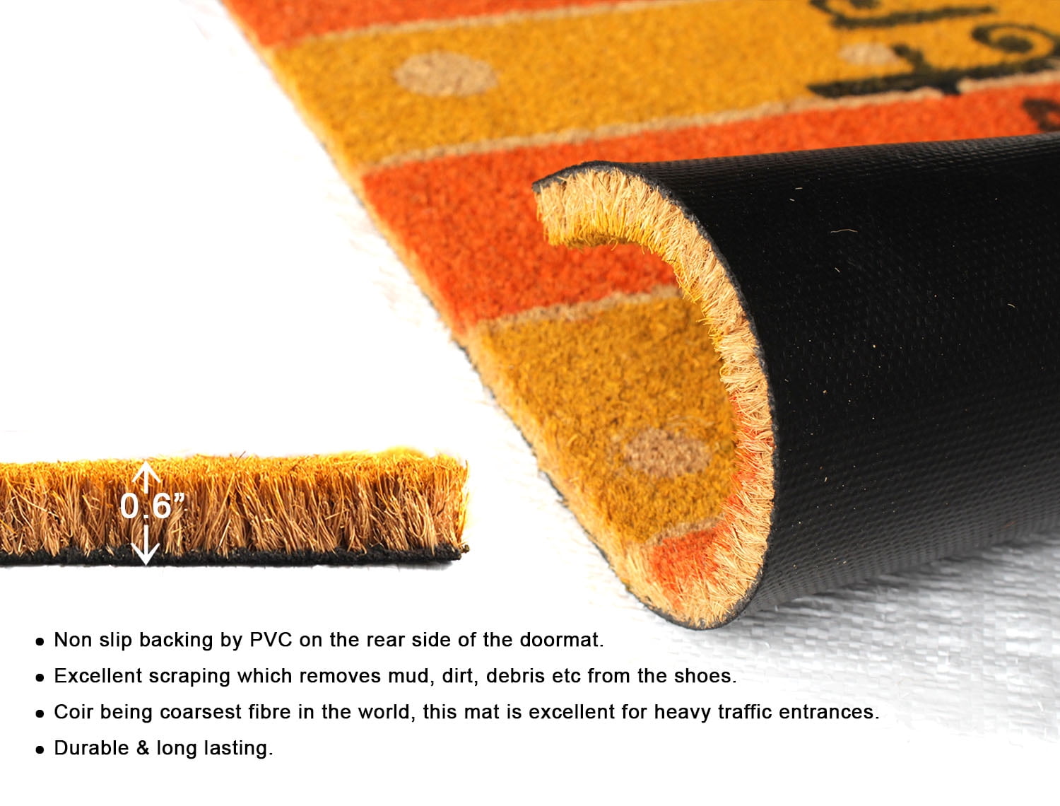 RugSmith Multi Machine Tufted Trick or Treat Doormat, 18" x 30"