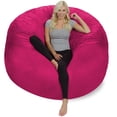 thumbnail image 4 of Chill Sack Bean Bag Chair, Memory Foam with Microsuede Cover, Kids, Adults, 6 ft, Pink, 4 of 9