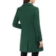 thumbnail image 3 of Abrigo de invierno para mujer INSPIRE CHIC, con solapa muesca, doble botonadura, trench coat, color verde M, 3 of 7