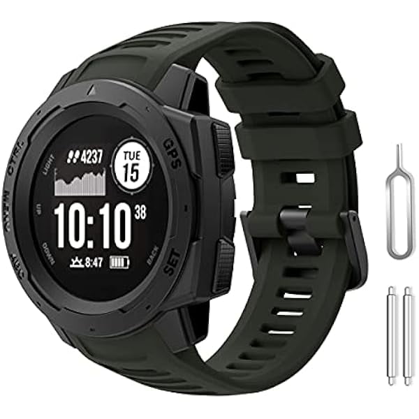 wonima11 Compatible for Garmin Instinct 2/Instinct/Instinct Esports/Solar/Tide/Tactical Band, Easy Fit Silicone Strap Replacement Wristband
